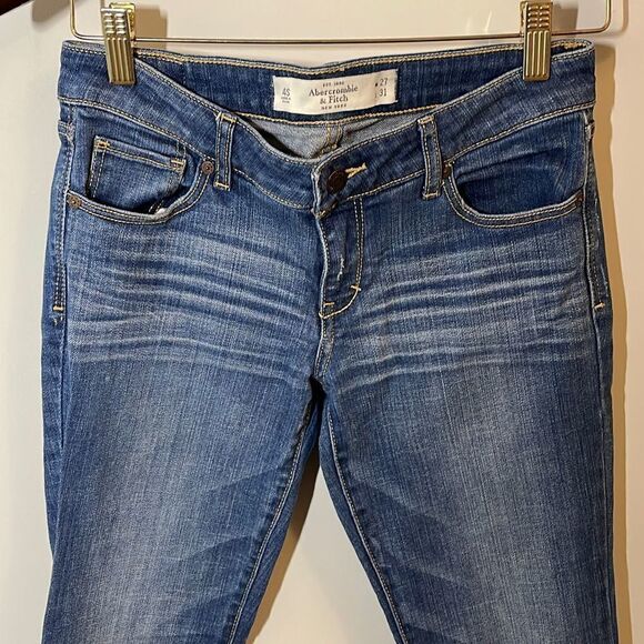 Abercrombie & Fitch Boot Cut Jean Blue Size 4S 27/31 - Picture 2 of 8